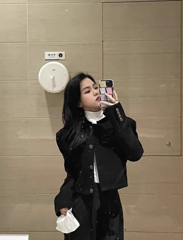 ハイネックインナーウェアニットロングTシャツボディースーツ