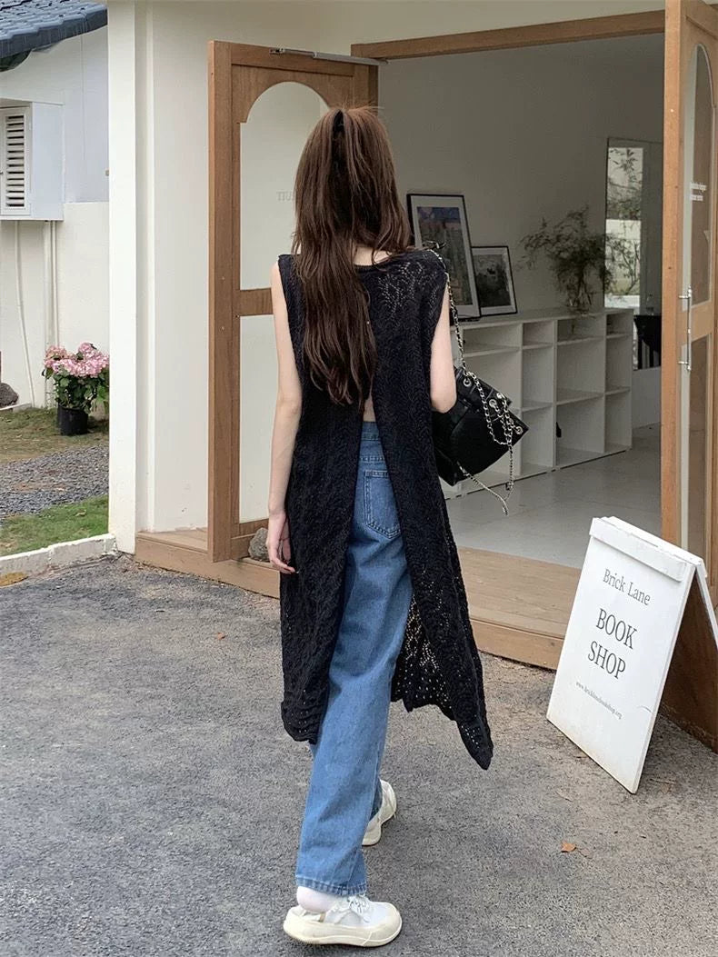 ニットロングベスト