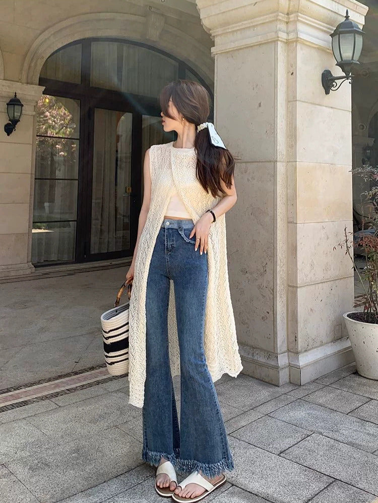 ニットロングベスト