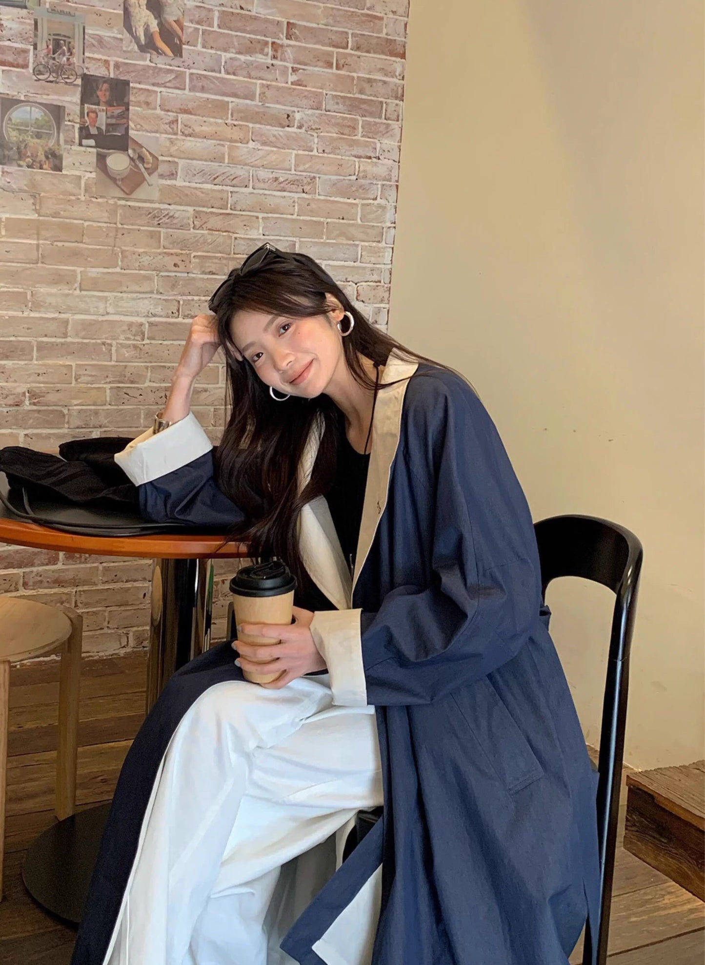 カジュアルデザイントレンチコート