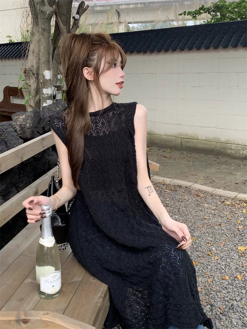 ニットロングベスト
