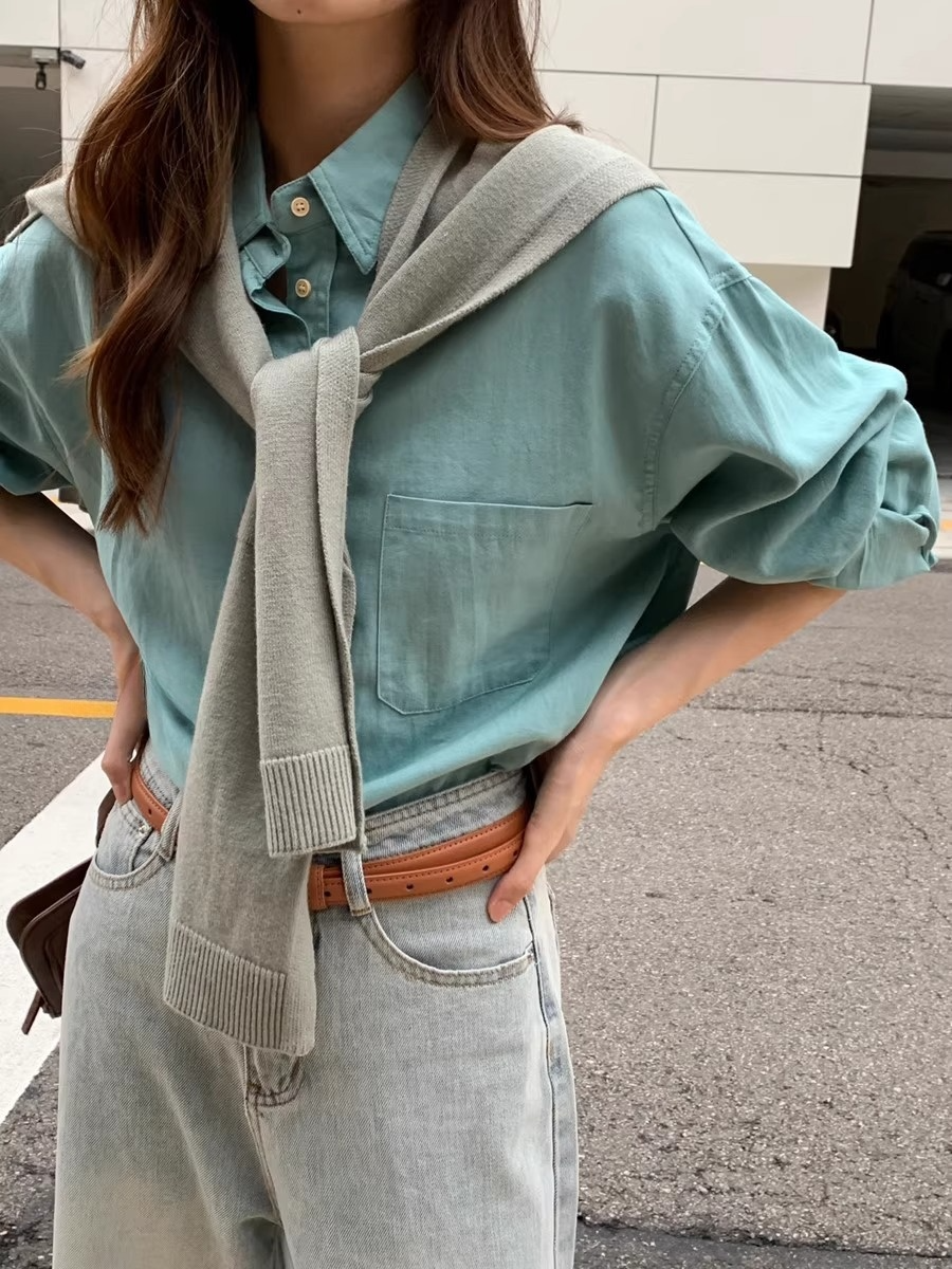 オーバーシルエットカラーYシャツ