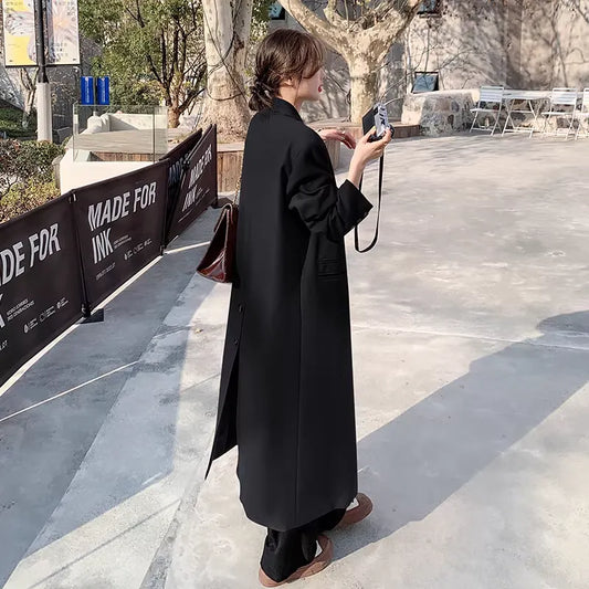 ロングスーツトレンチコート