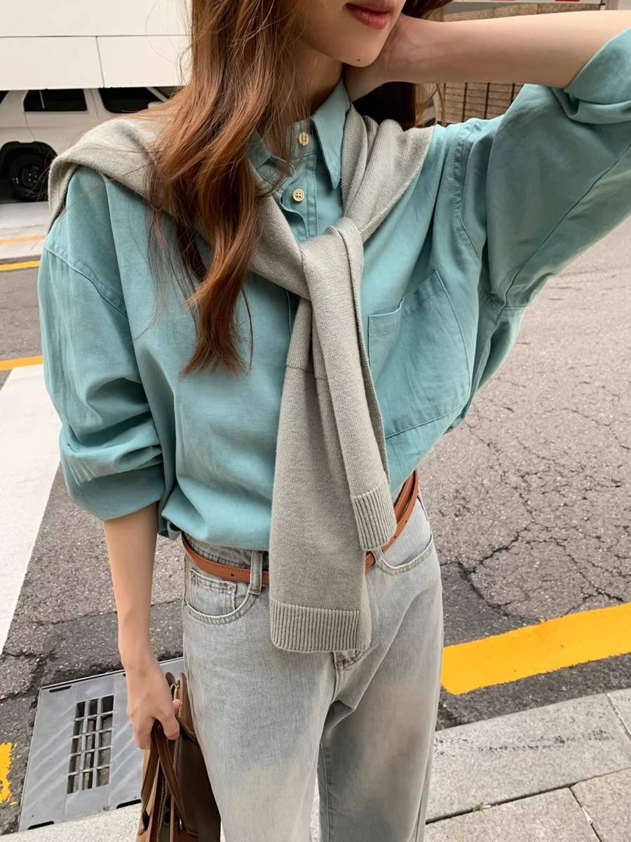 オーバーシルエットカラーYシャツ