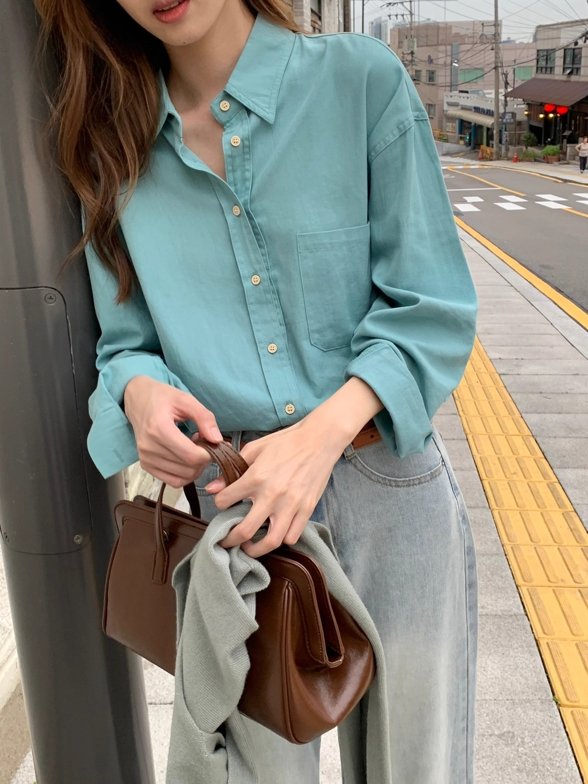 オーバーシルエットカラーYシャツ