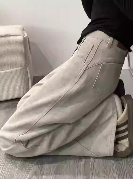 ハイウエストレトロライトカラージーンズ