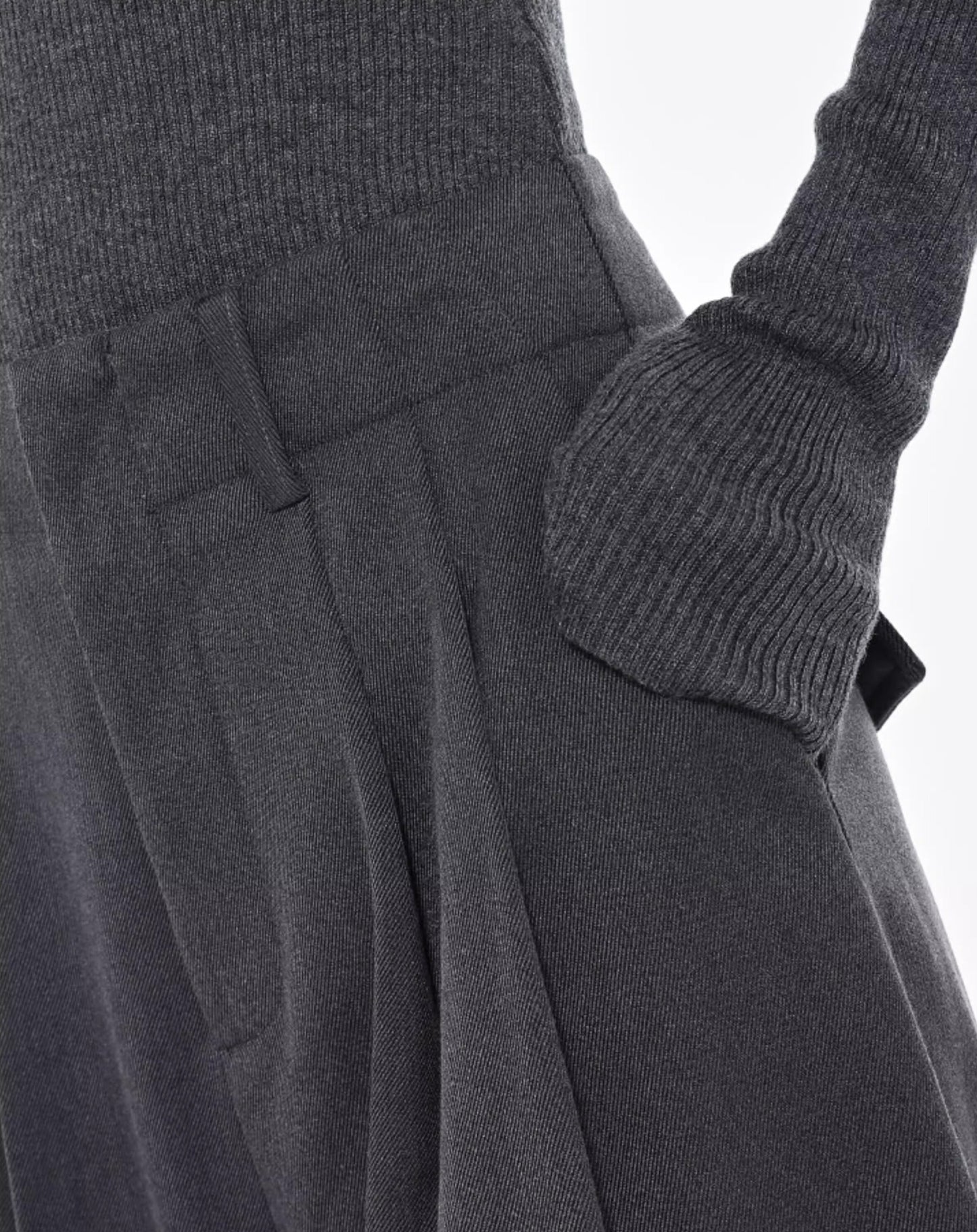 ワイドレッグスラックスパンツ