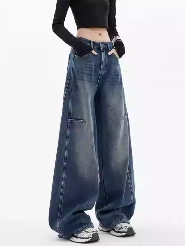 レトロワイドレッグジーンズ