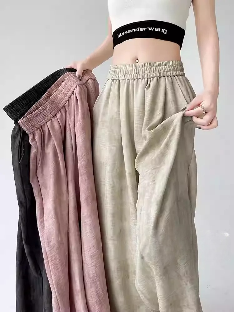 コットンリネン ワイドレッグパンツ