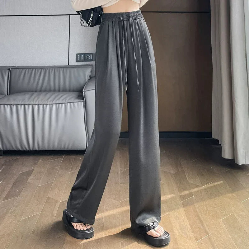 アイスシルクワイドレッグパンツ