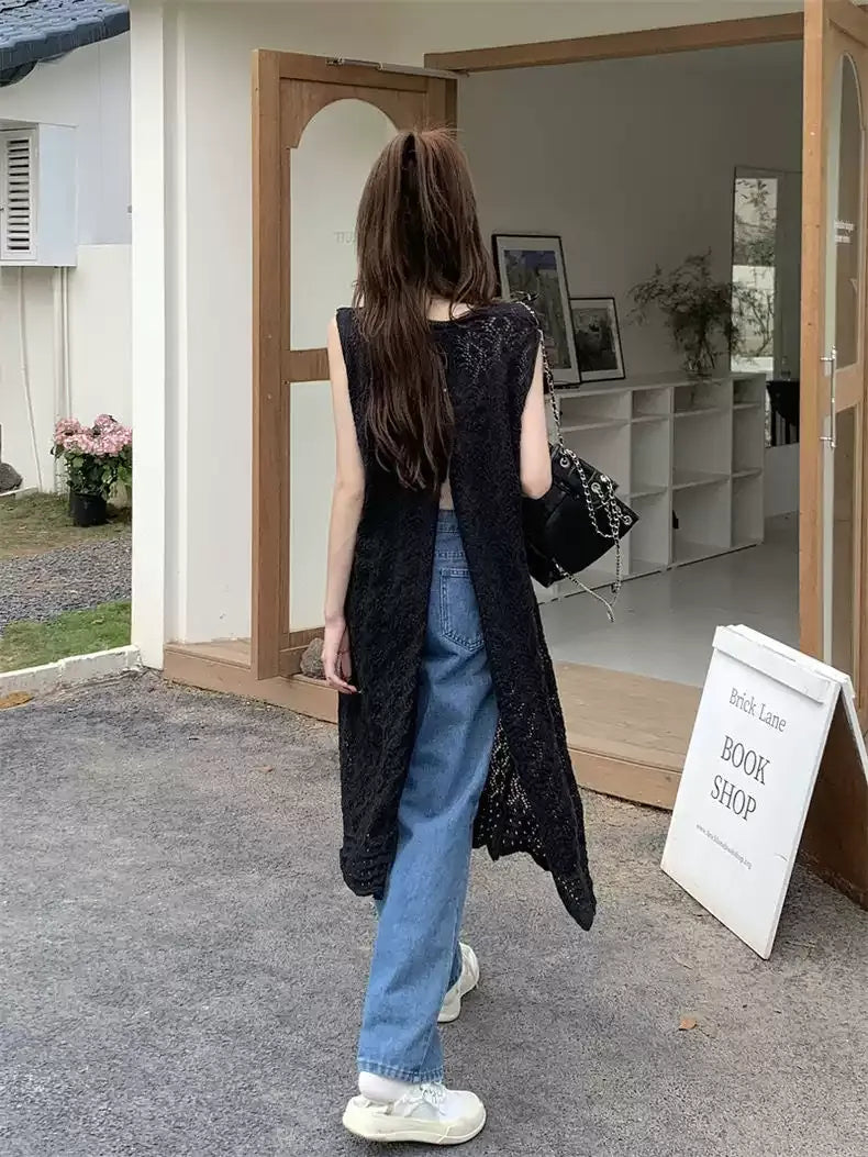 ニットロングベスト