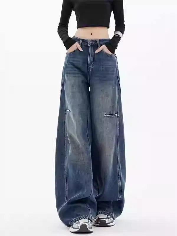 レトロワイドレッグジーンズ