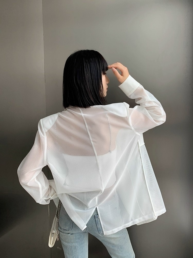 メッシュデザインスーツジャケット