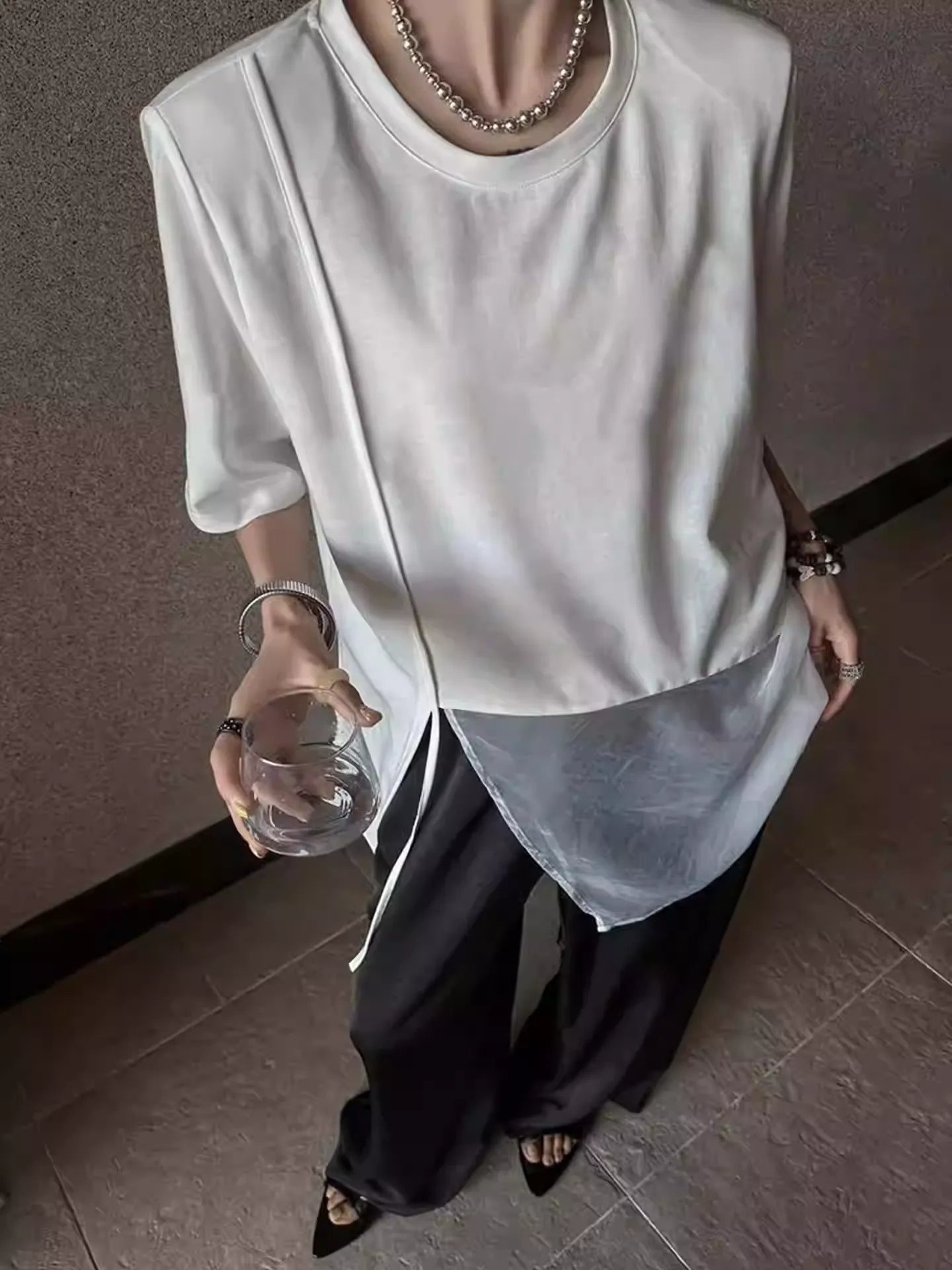 メッシュスリットTシャツ