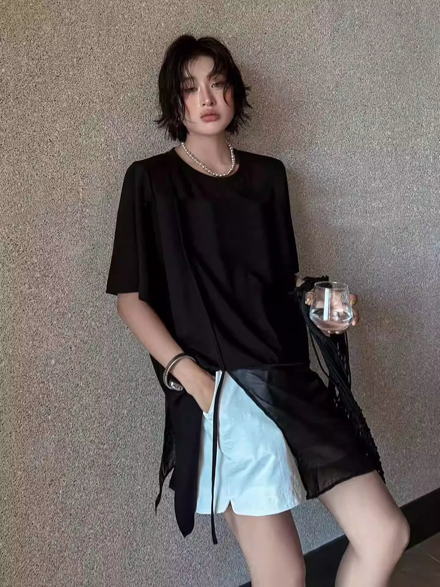 メッシュスリットTシャツ