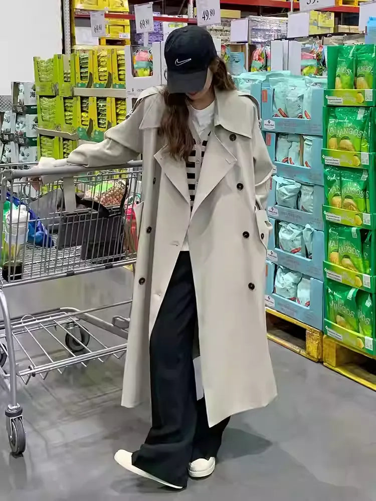 ボタンデザイントレンチコート
