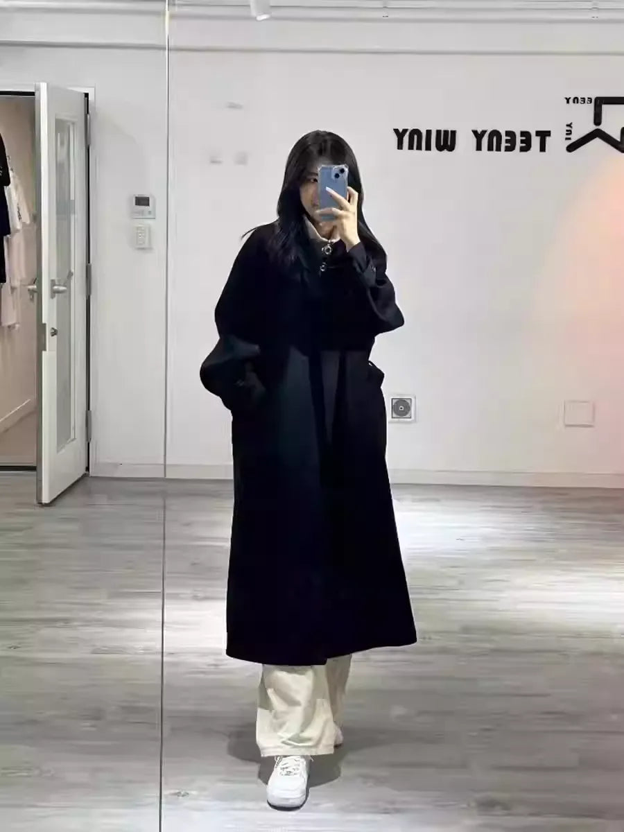 シングルブレストウールコート