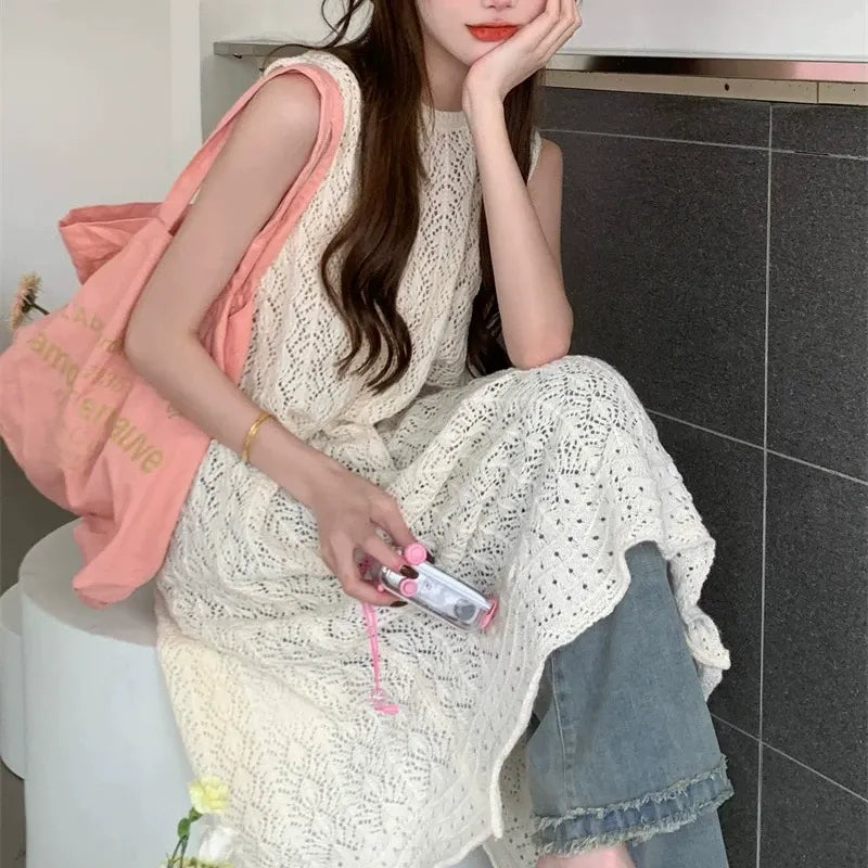 ニットロングベスト