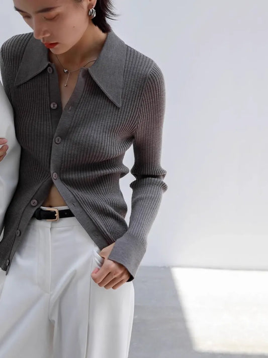 スリムニットカーディガン